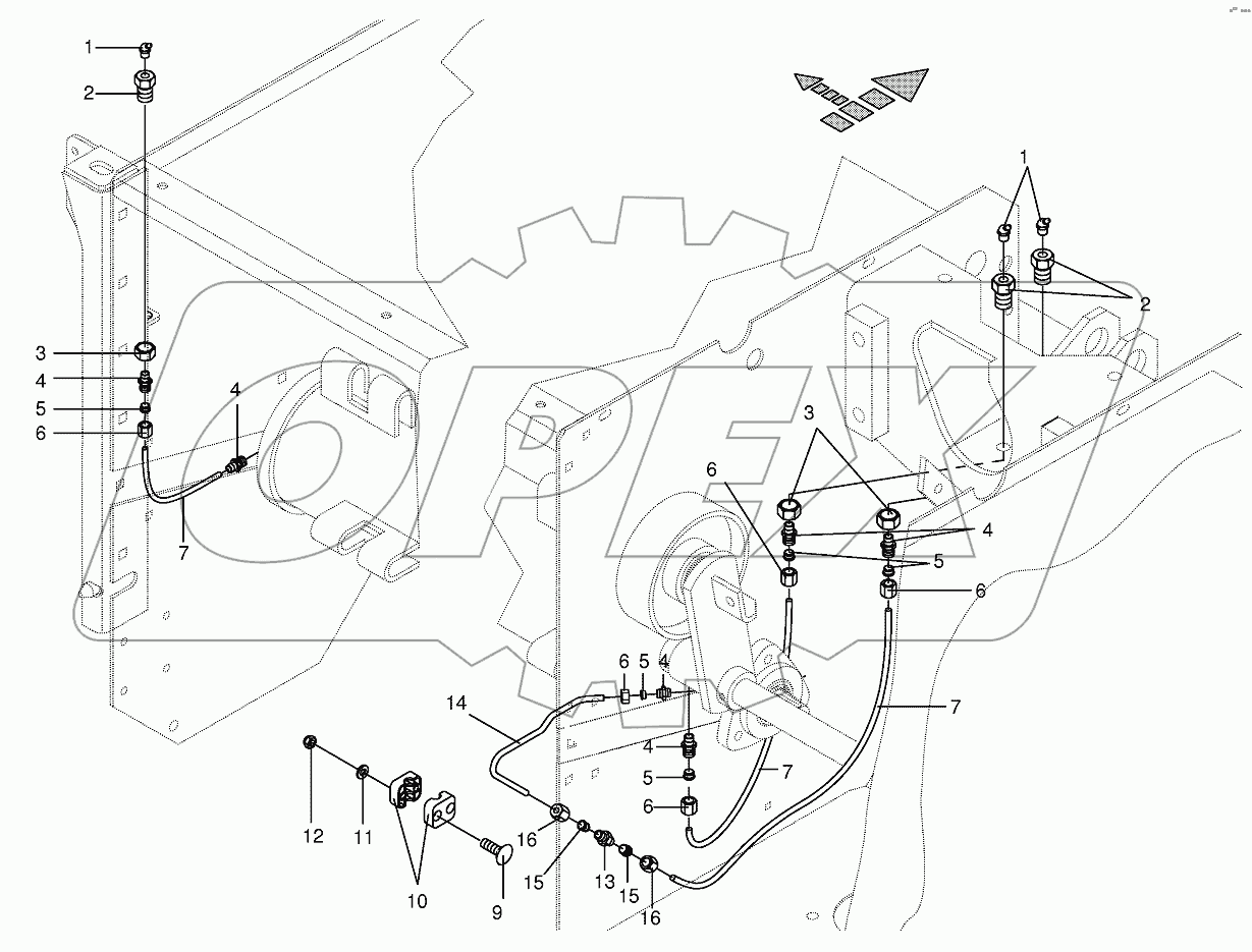 Lubricating line - grease (BSS)