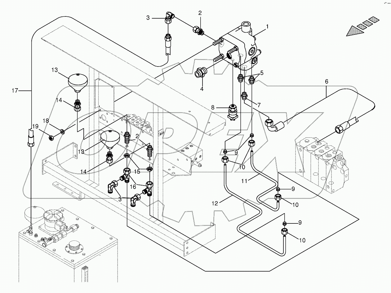Working hydraulics - accum.charg.valves