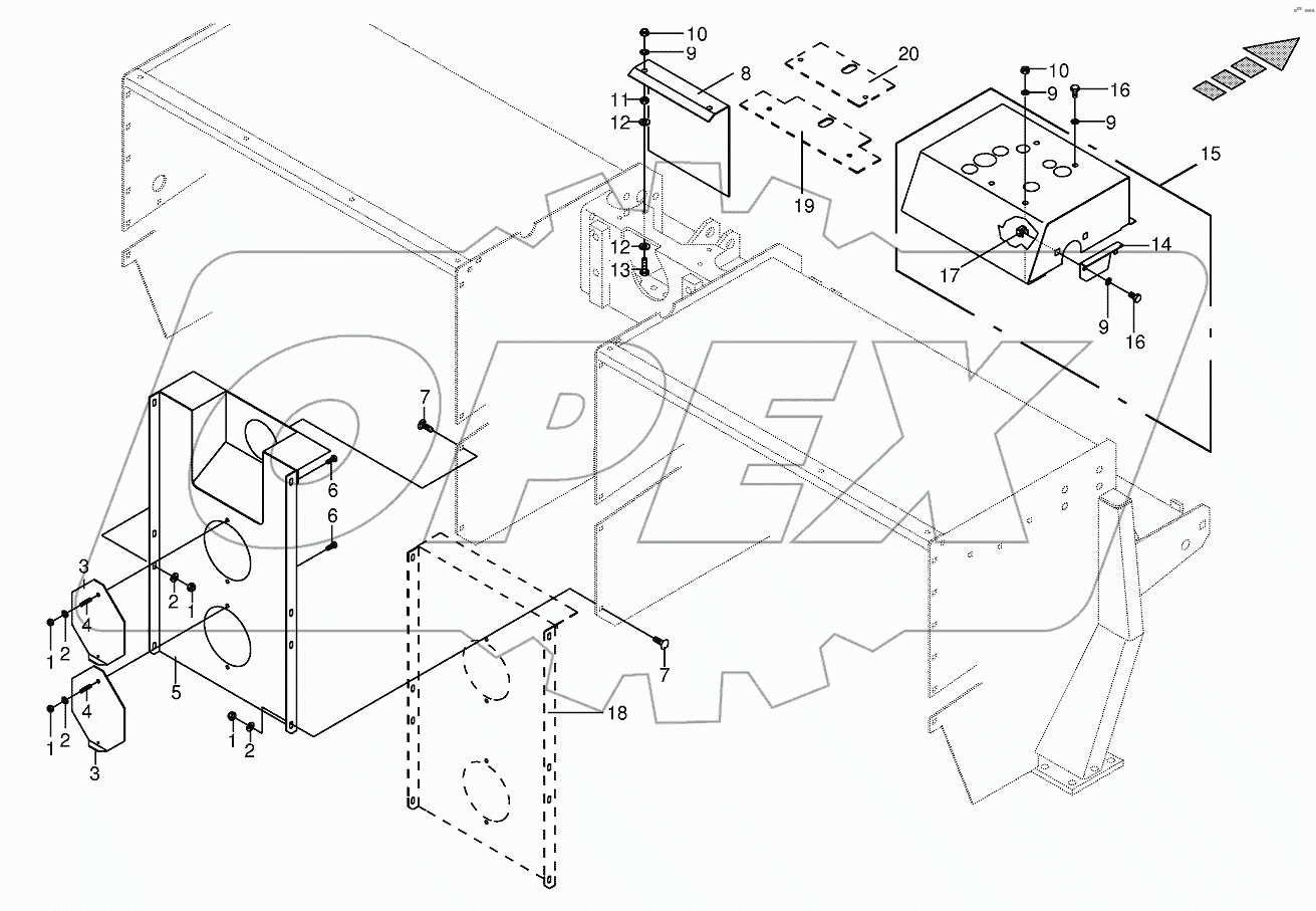 Guards gearbox (CV+CRI) 440100 - 463489