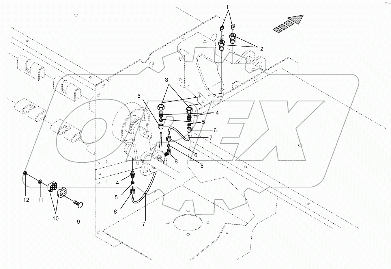 Lubricating line - grease (CV)