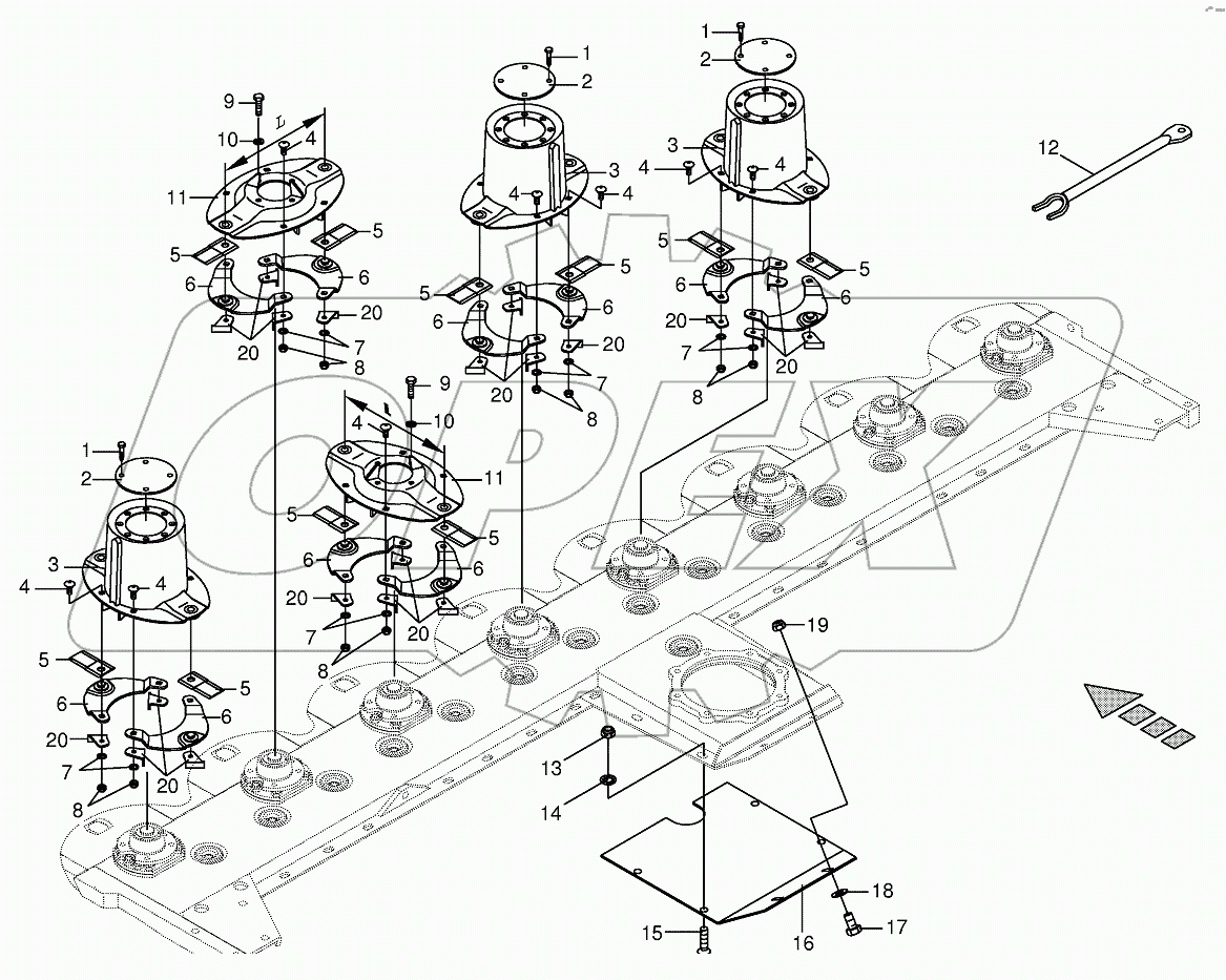 Cutter bar with quick coupler (CV)