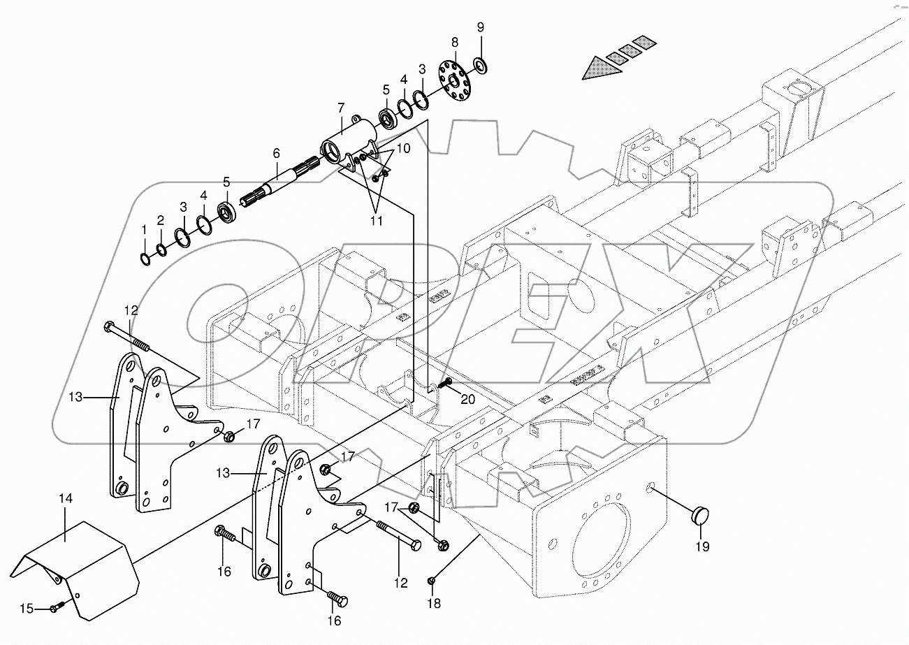 Front auxiliary pto.stub