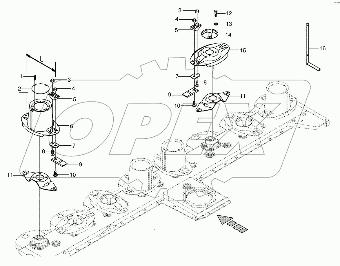 Cutter bar with quick coupler-lateral