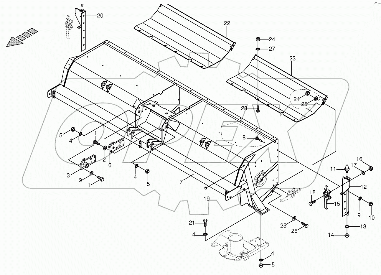 Tine conditioner housing-lateral-BSS