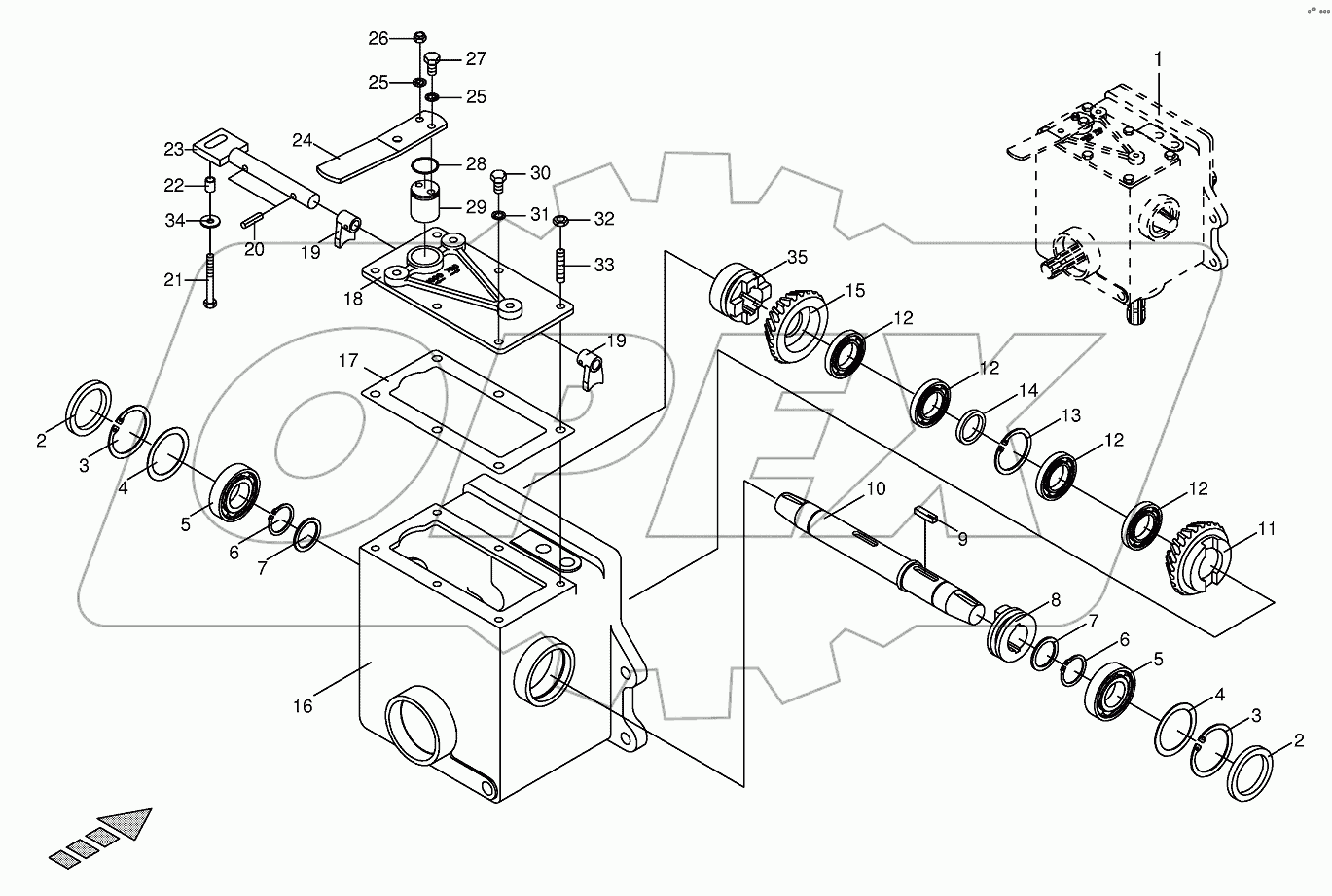 Cover for main gear box-lateral