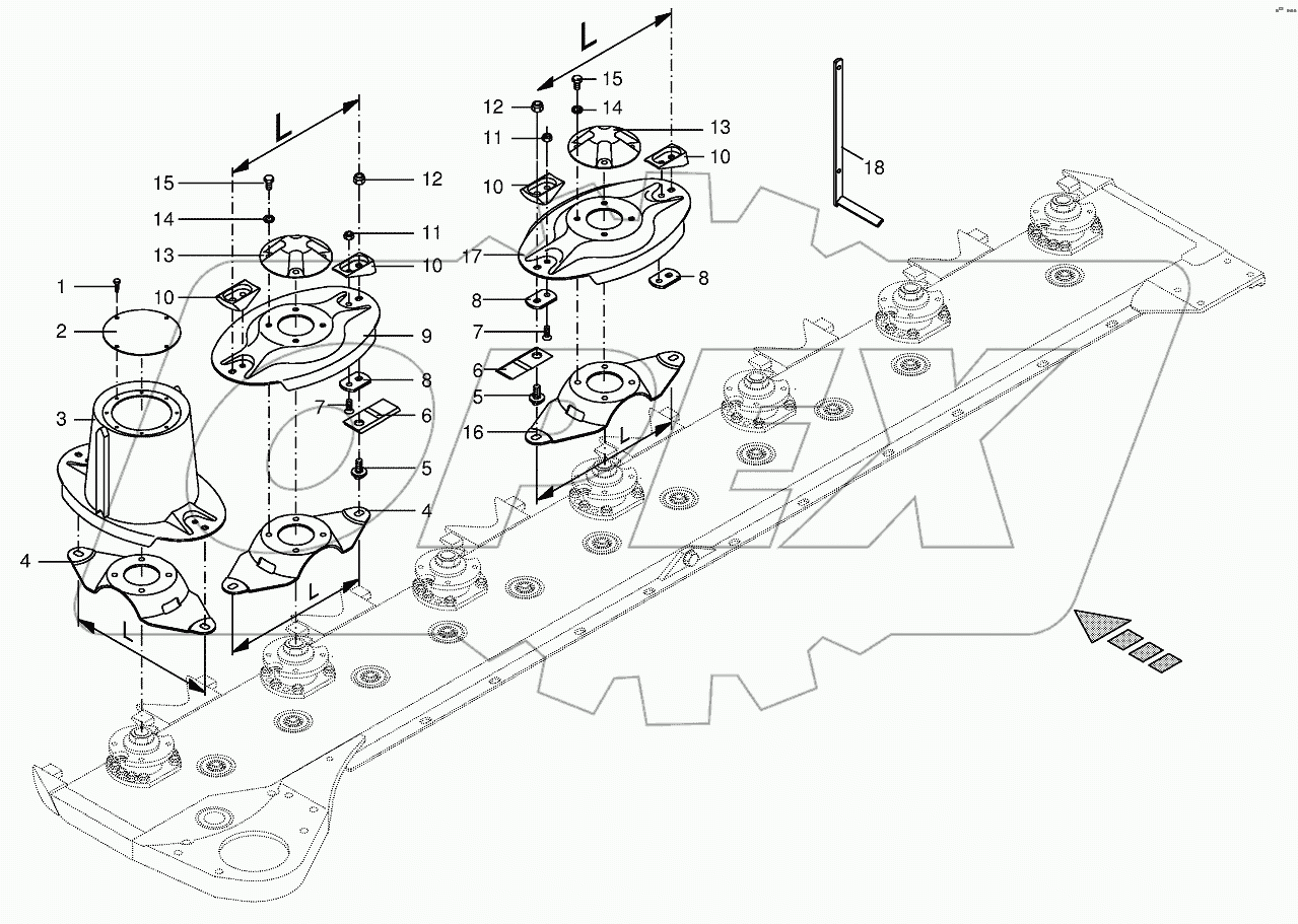 Cutter bar with quick coupler-front