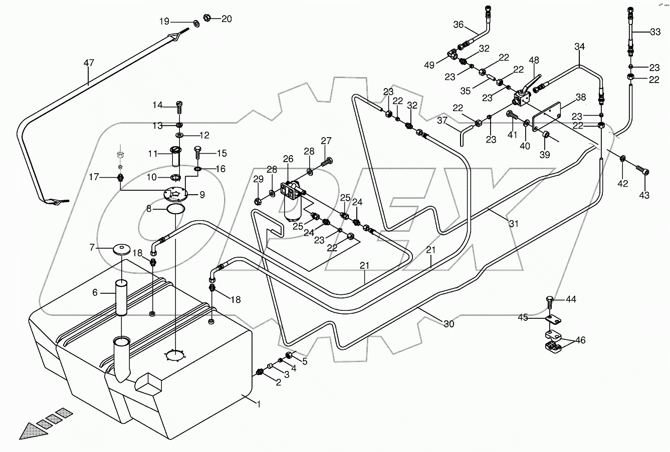 Diesel fuel tank cpl.