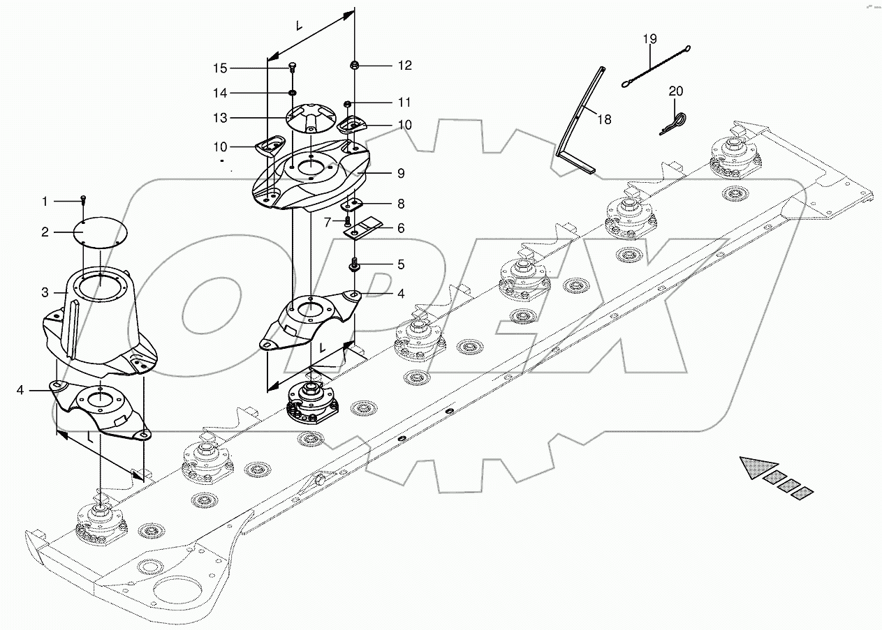 Cutter bar with quick coupler CRI