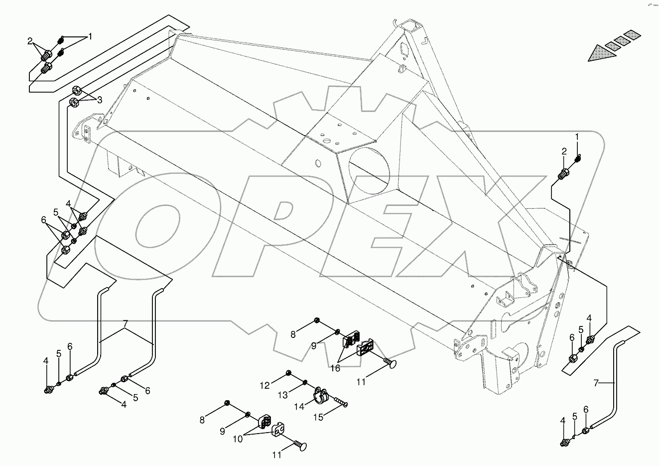 Lubricating line-front CRI