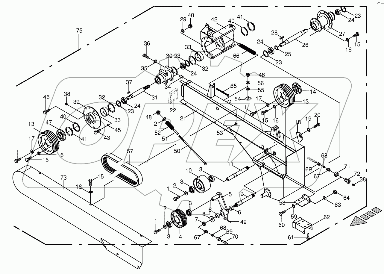 Control lever cpl.-right CV/BSS