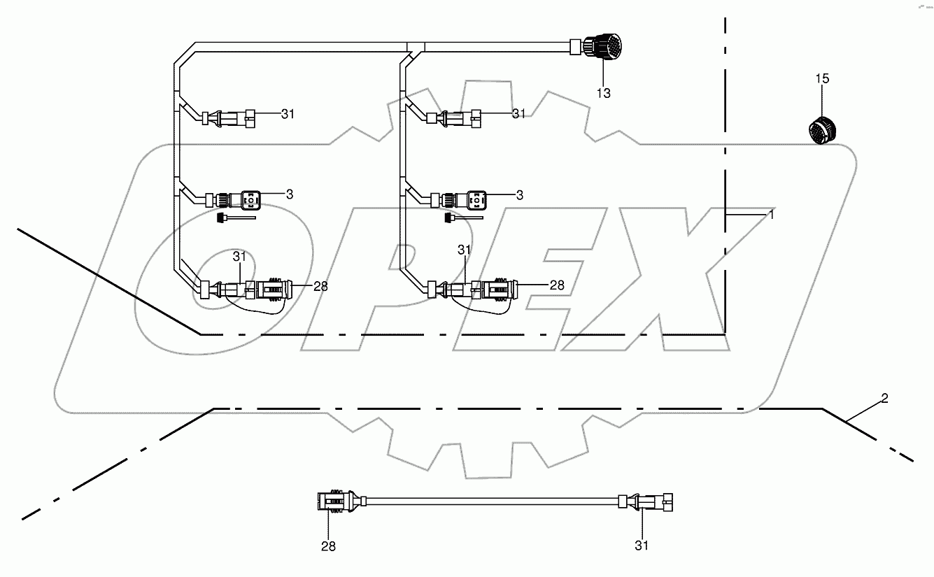 Wiring harness 2x6/Wiring harnes