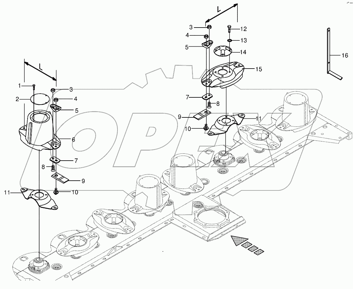Cutter bar with quick coupler-lateral