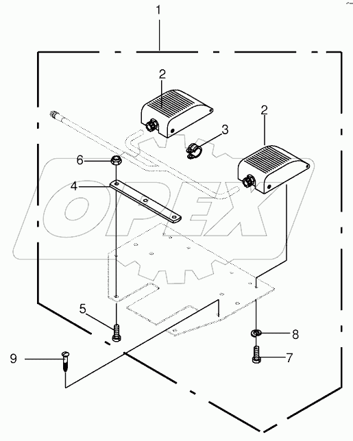 Pedal - levelling mechanism