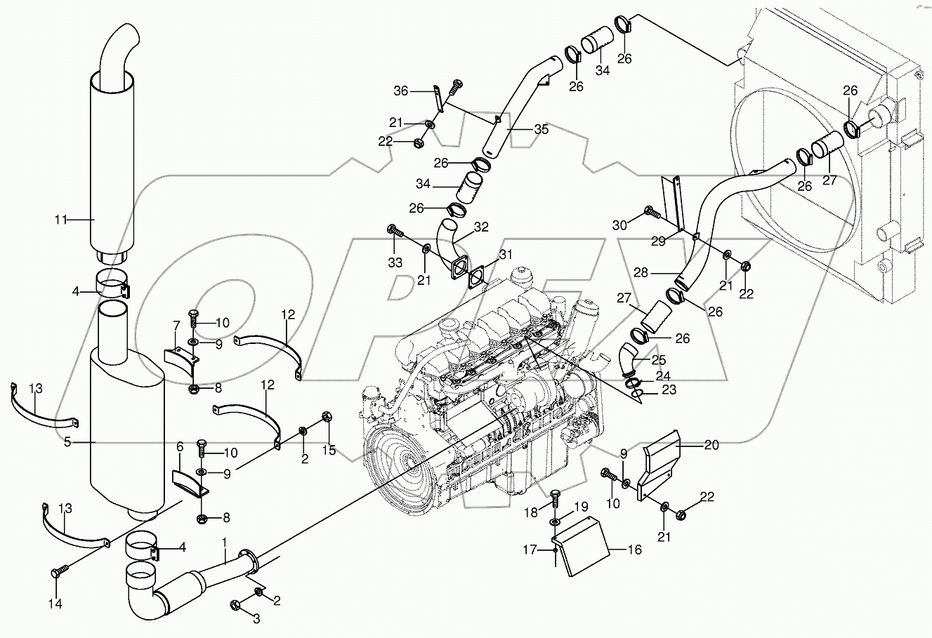 Silencer / Charge air tubes