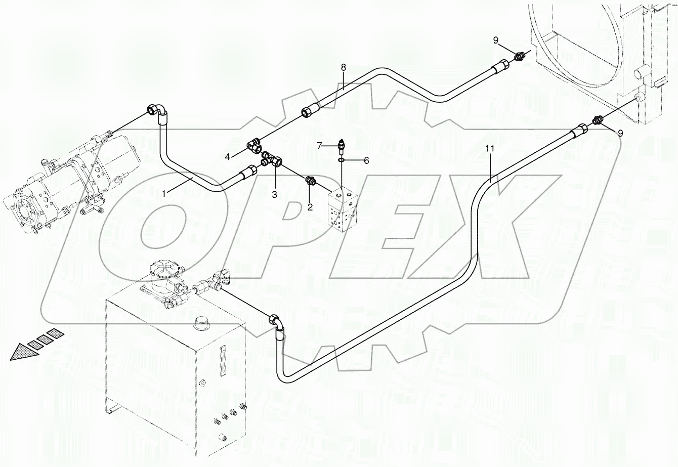 Radiator - var. displ. pump