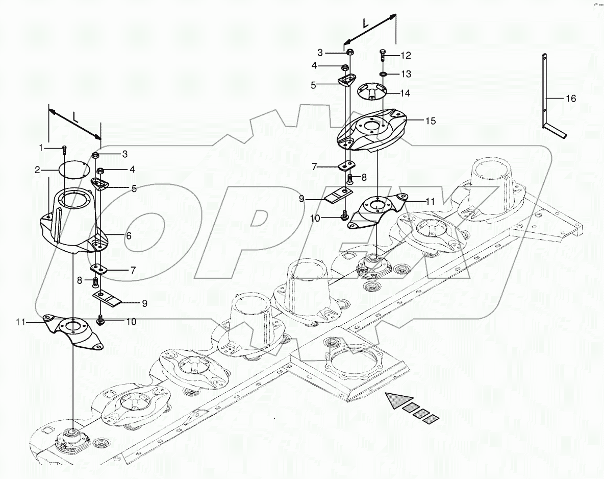 Cutter bar with quick coupler-lateral