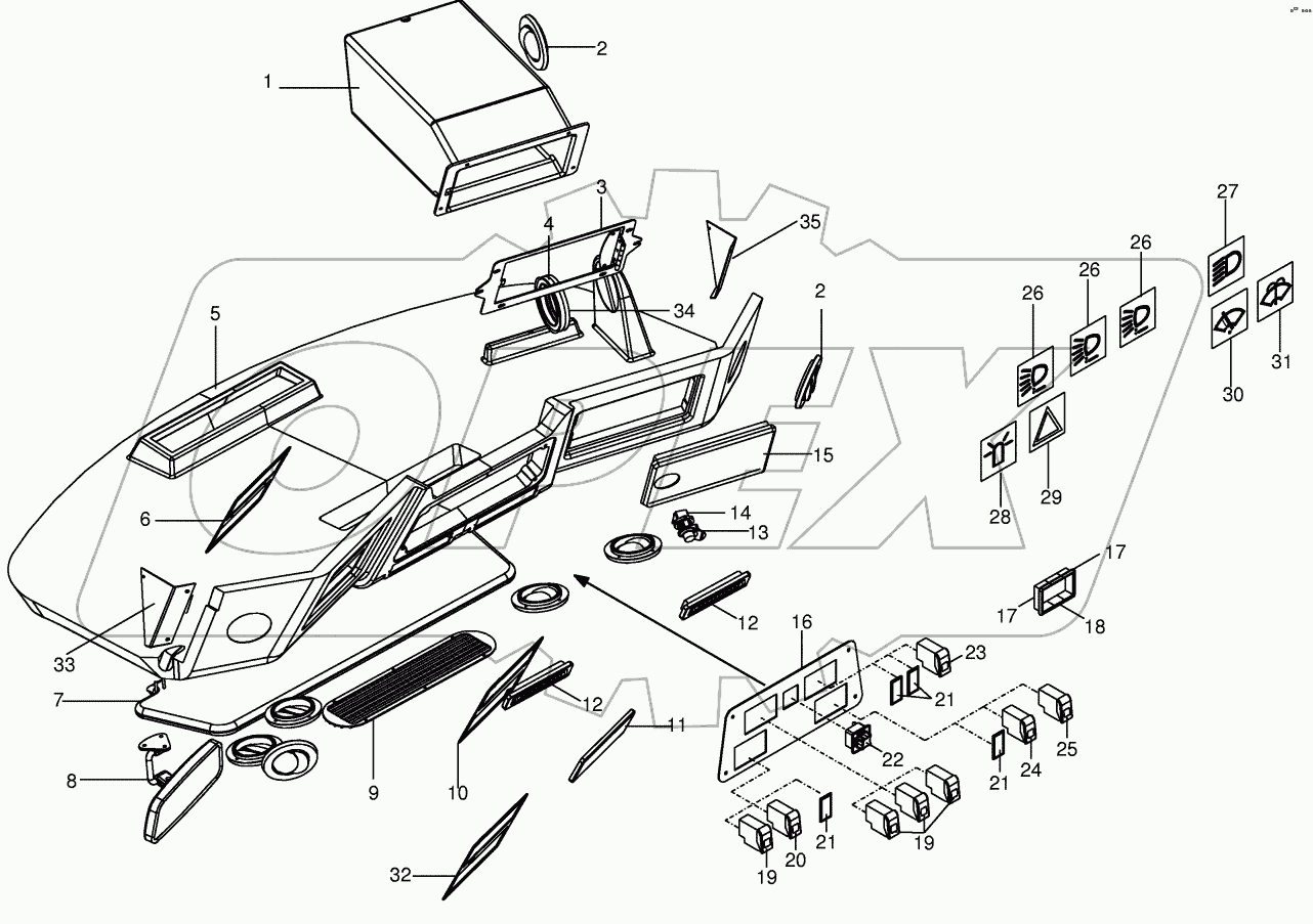 Control panel (roof)