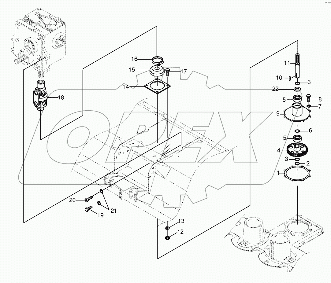 Main gearbox / mower bar - lateral