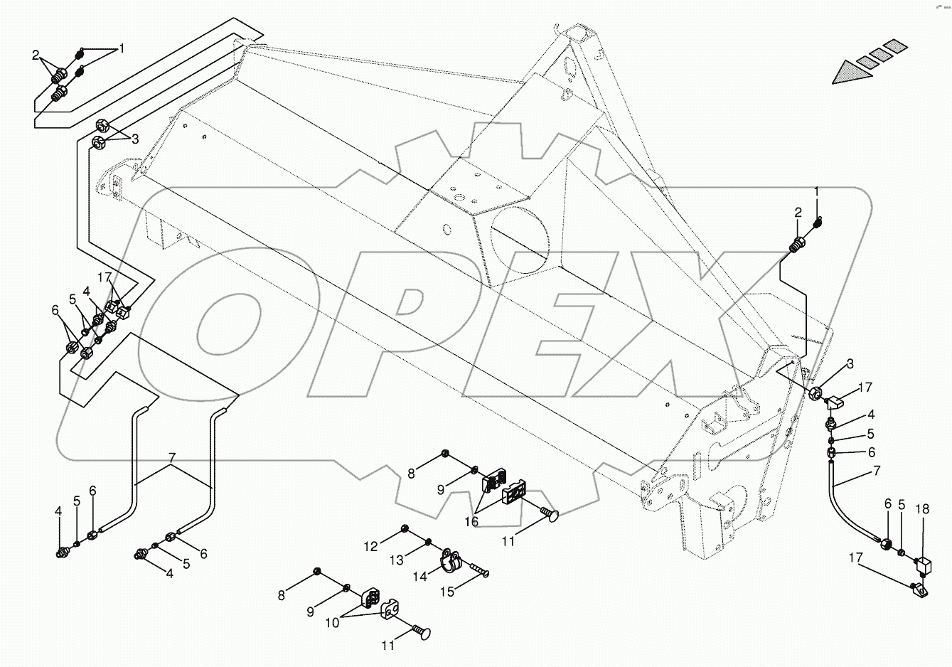 Lubricating line - front CRI