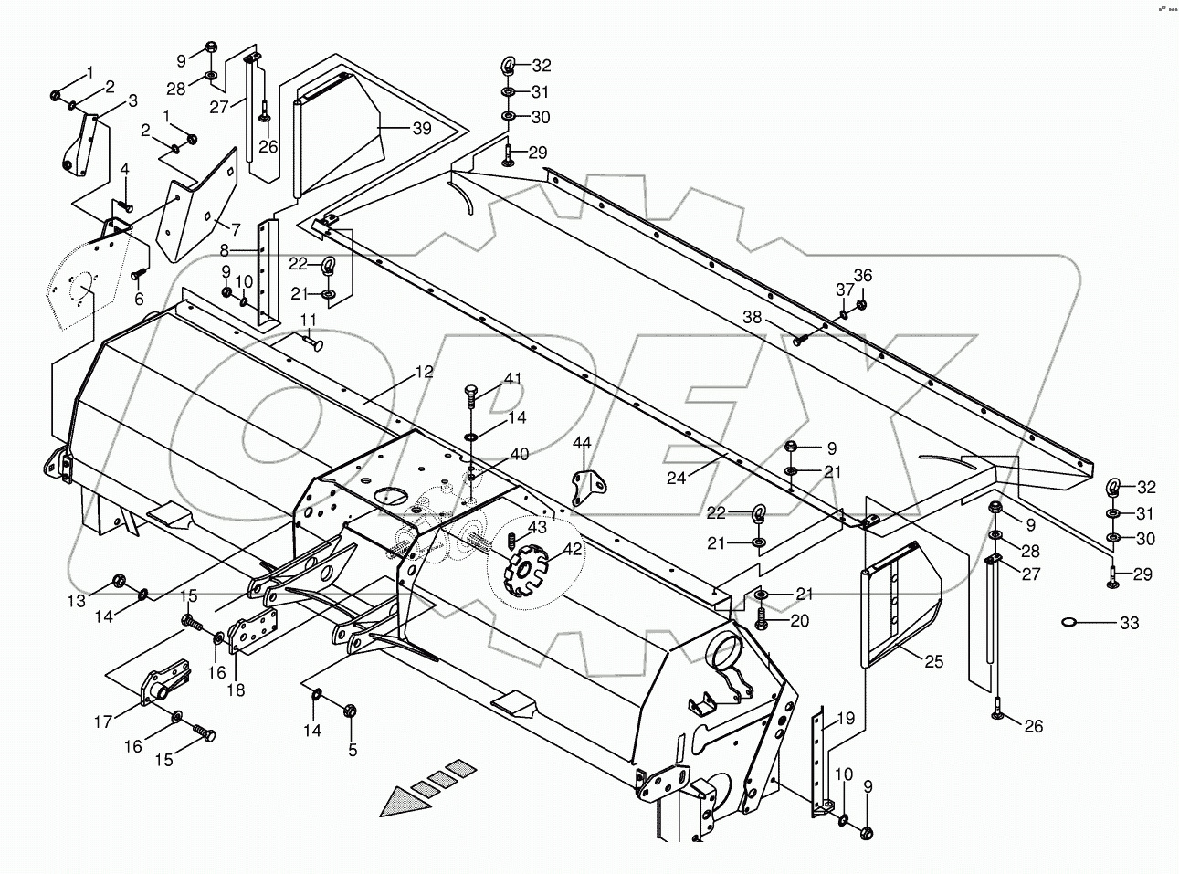 Roller cond. housing lateral CRI