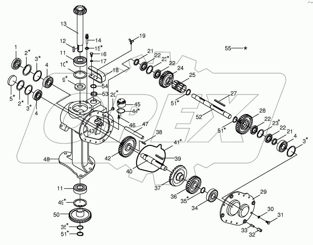 Transmission part I - front