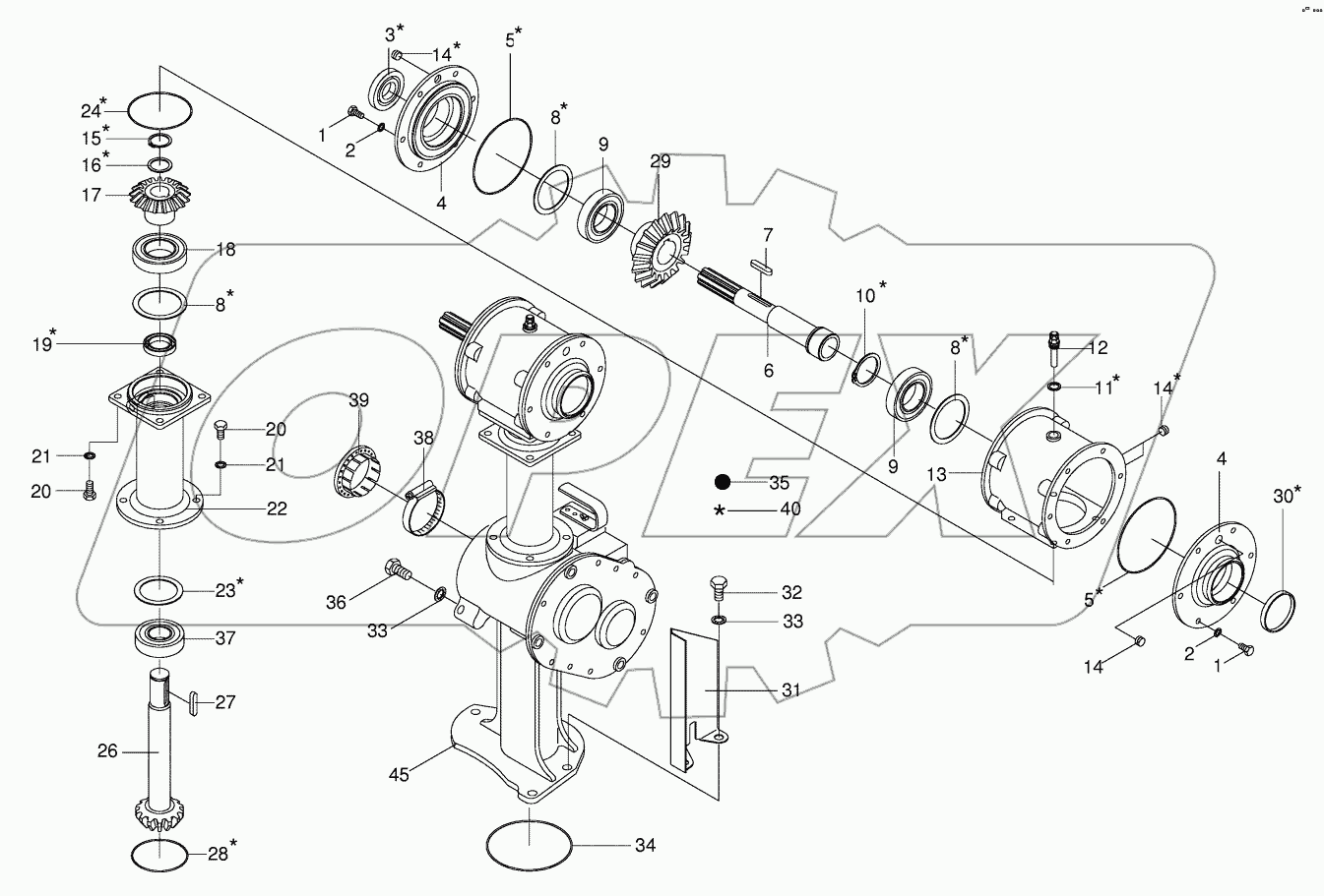 Transmission part II - front