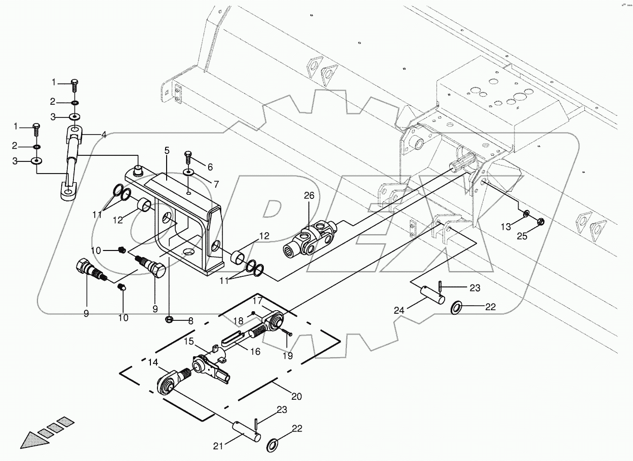Mounting parts number of mover units