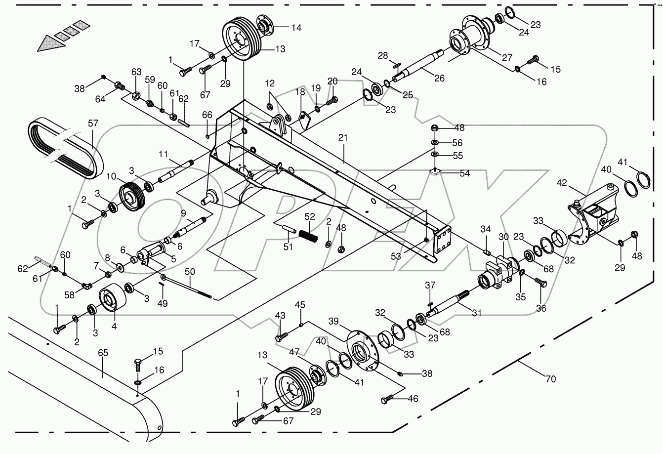 Control lever cpl.- left