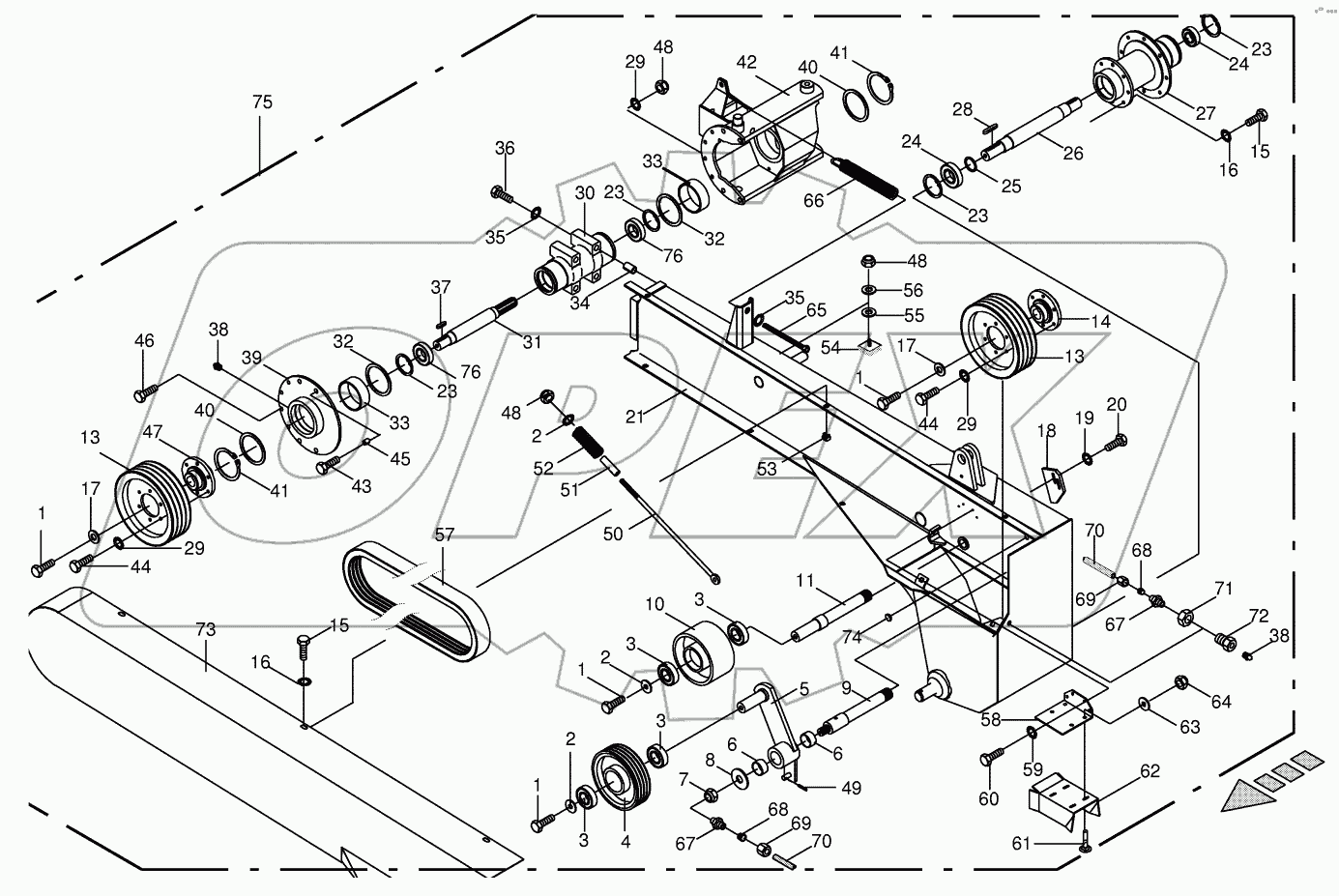 Control lever cpl.- right