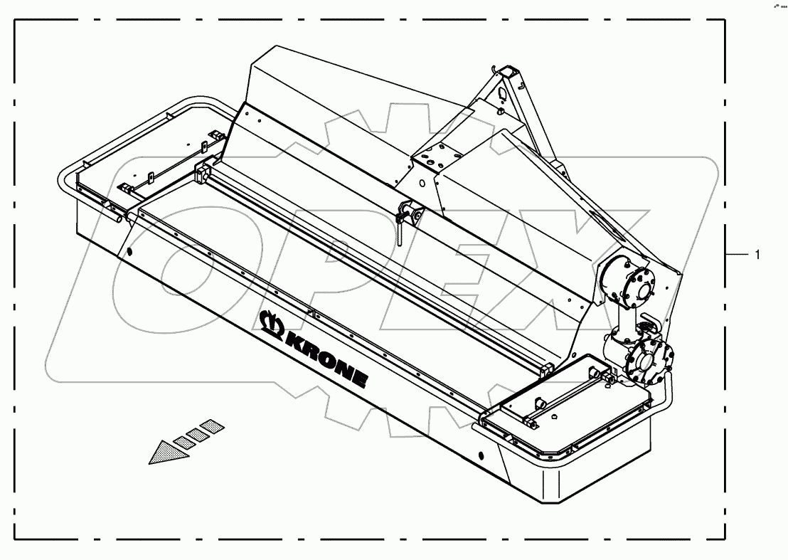 Per mower unit front (CV)
