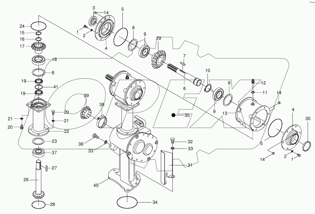Transmission part II - front