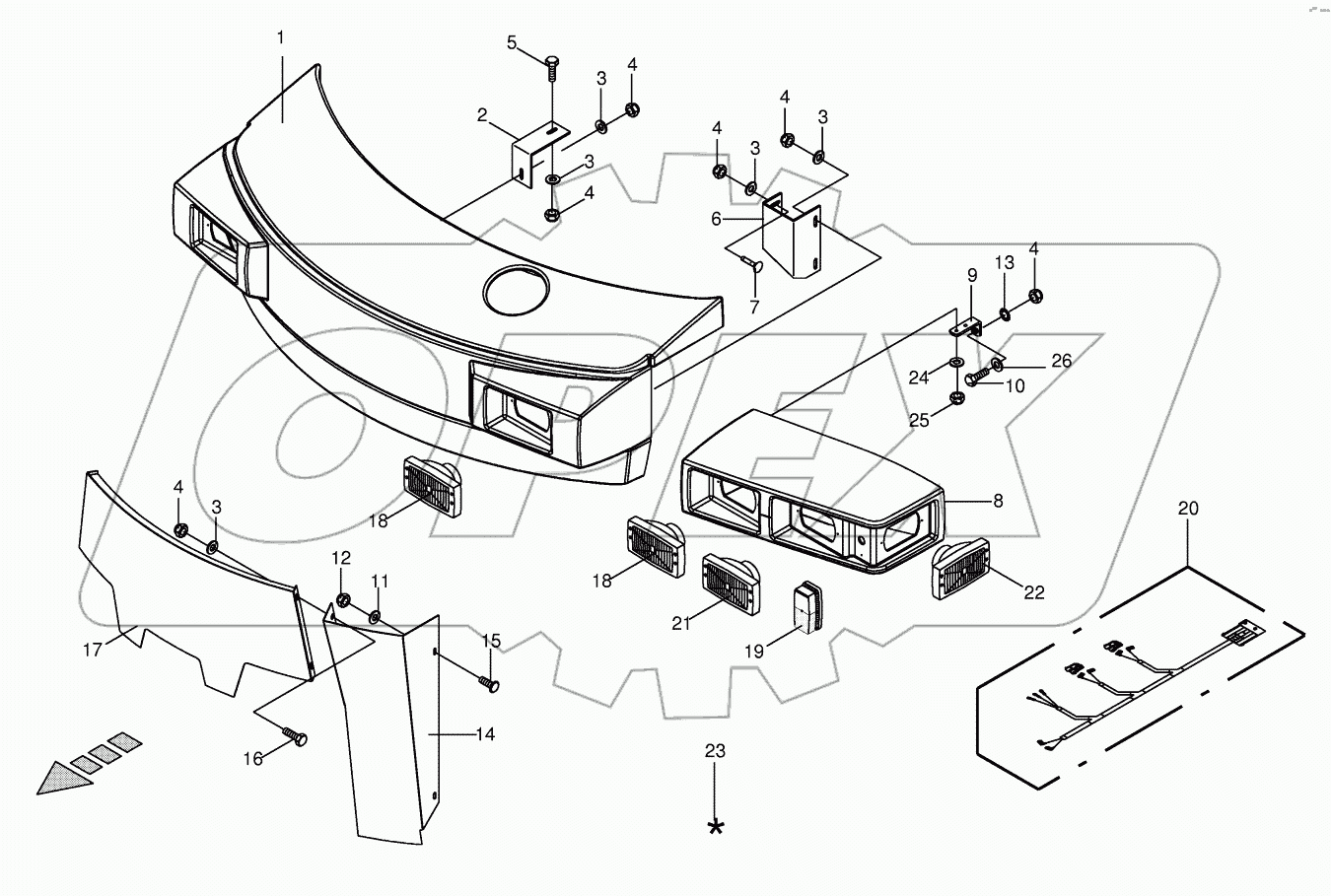 Front guard / Lighting