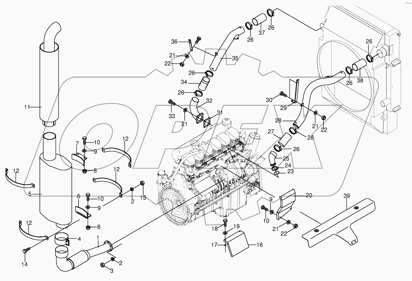 Silencer / Charge air tubes