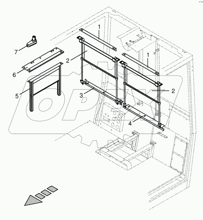 Rear blind / lateral blind