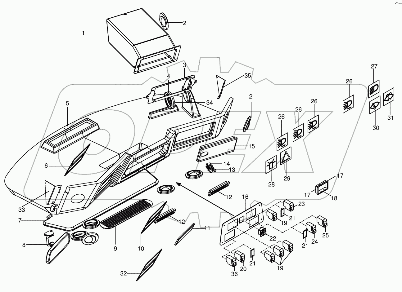 Control panel (roof)