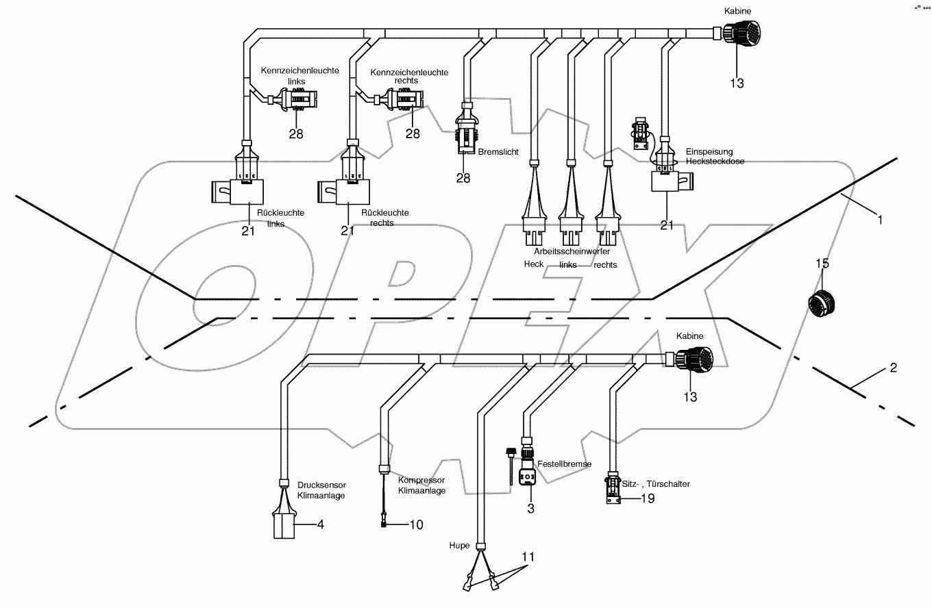 Wiring harness 4x3 / Wiring harnes 4x2