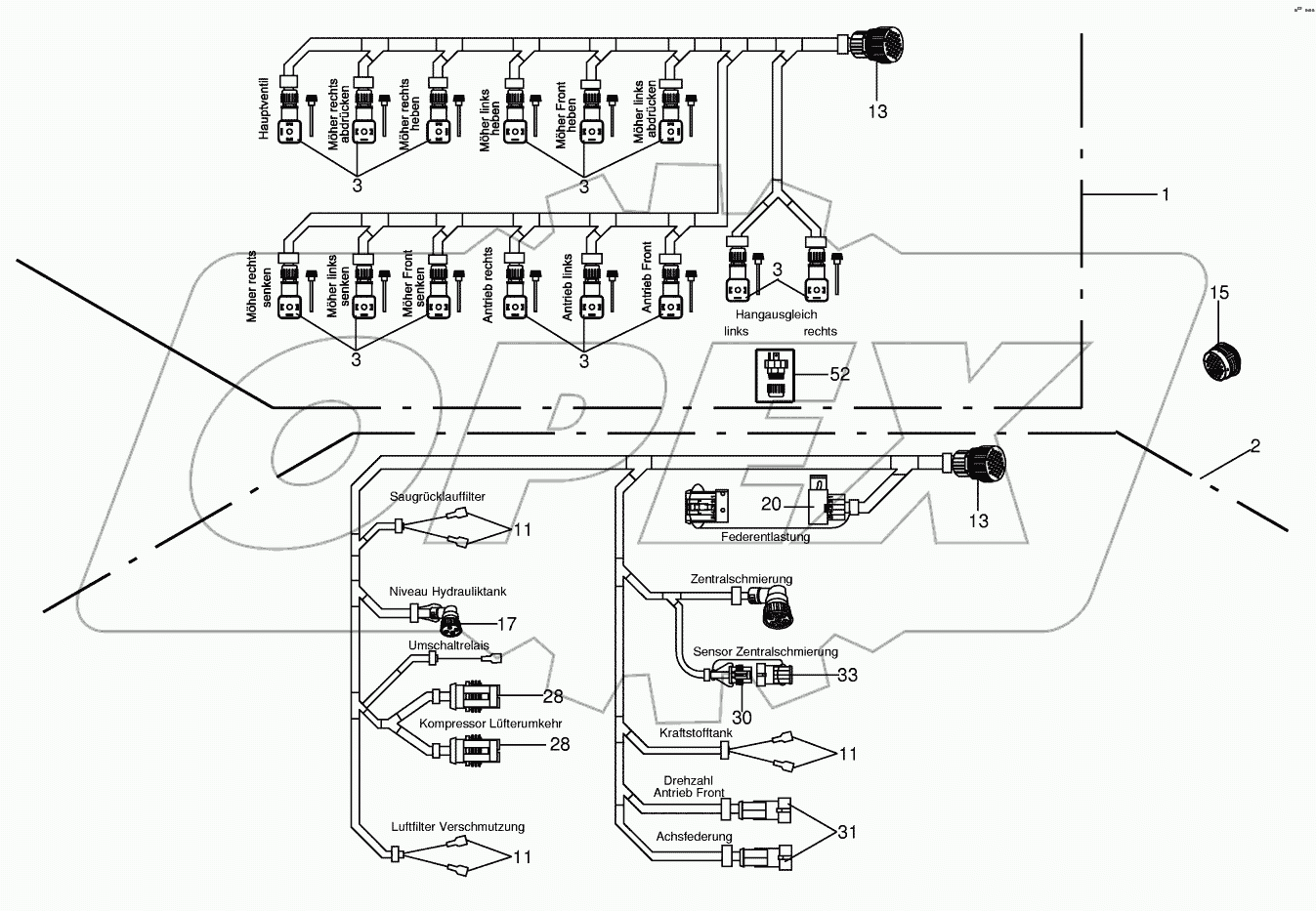 Wiring harness 2x7 / Wiring harnes 2x8