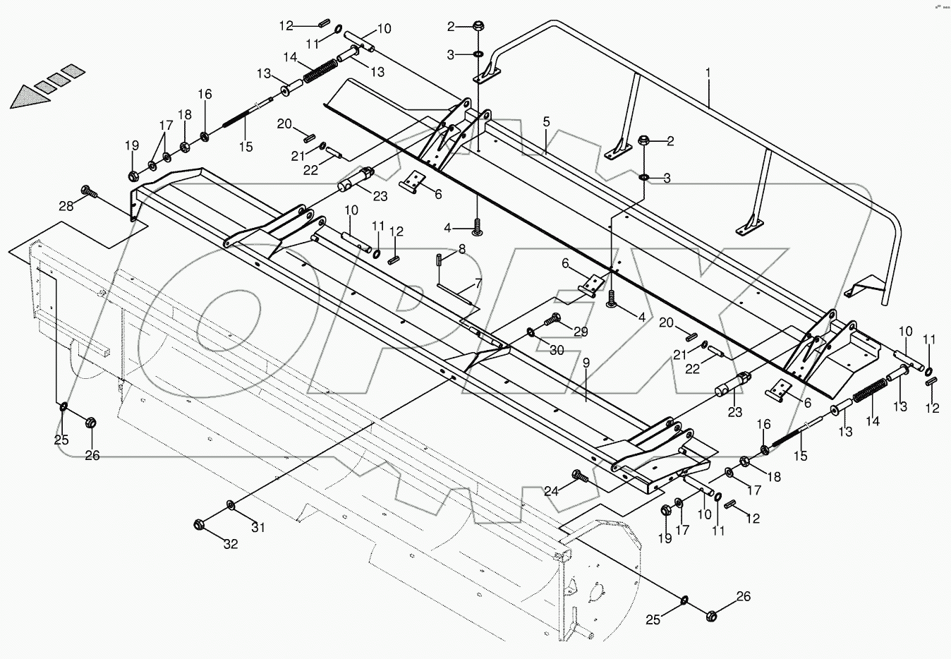 Hydraulic auger hood