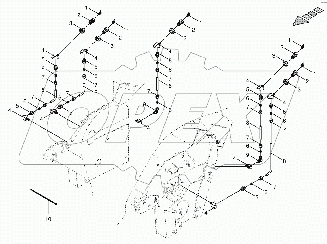 Lubricating line - front CRI
