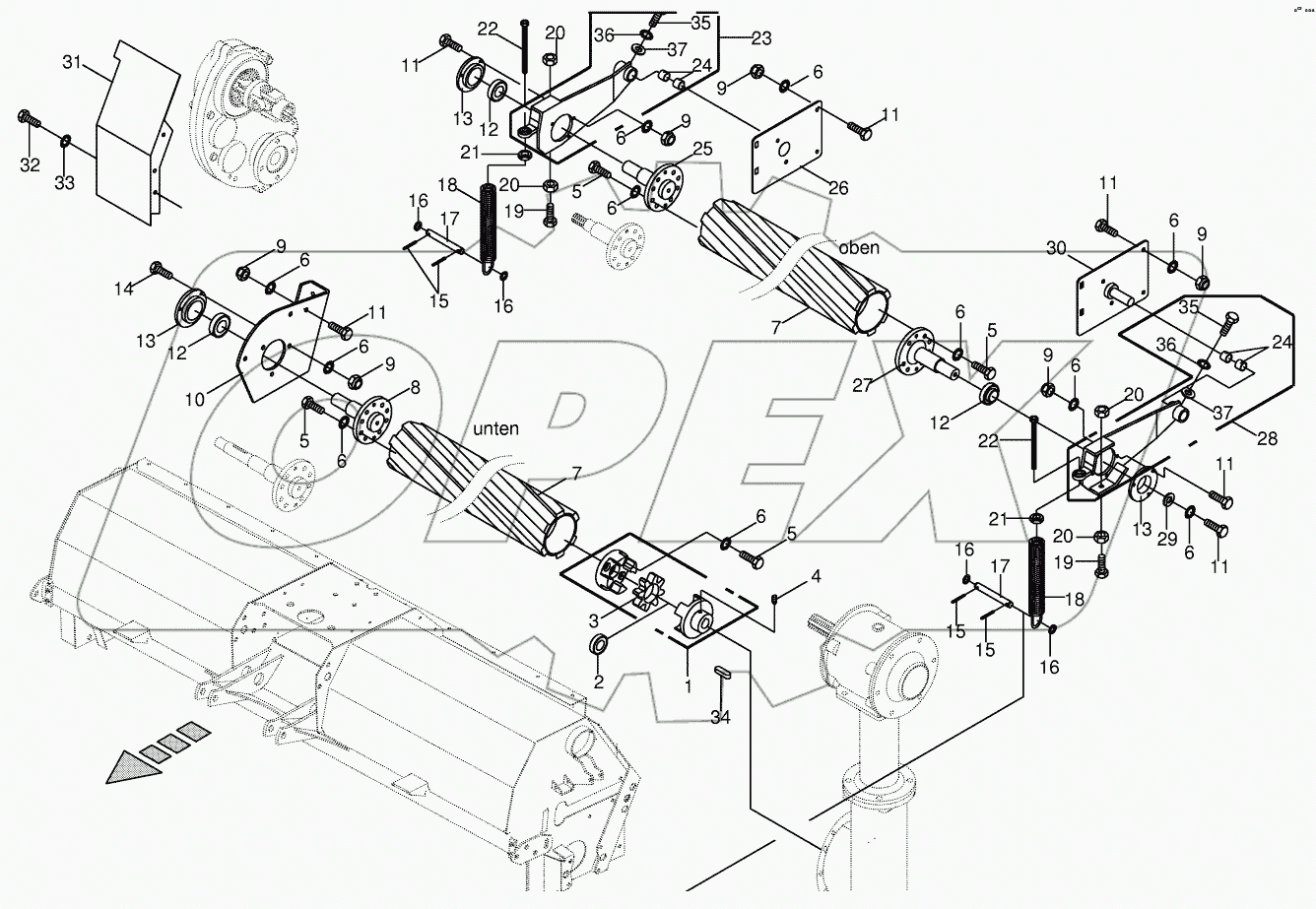 Roller - lateral CRI 702001 - 719999