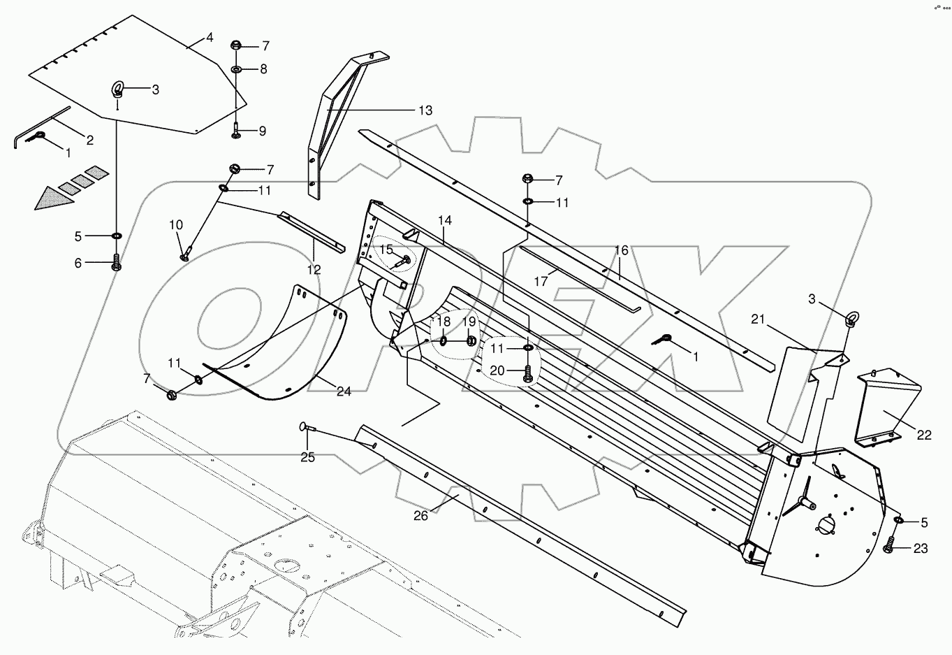 Auger trough-lateral CRI