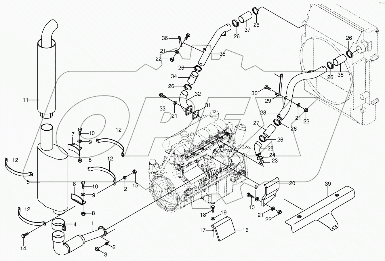 Silencer / Charge air tubes