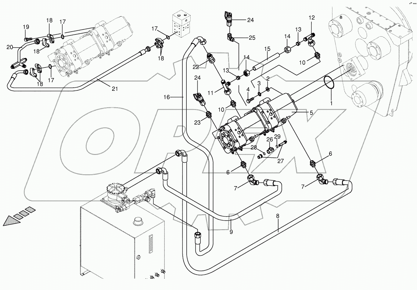 Hydr.ground drive - var.displ. pump
