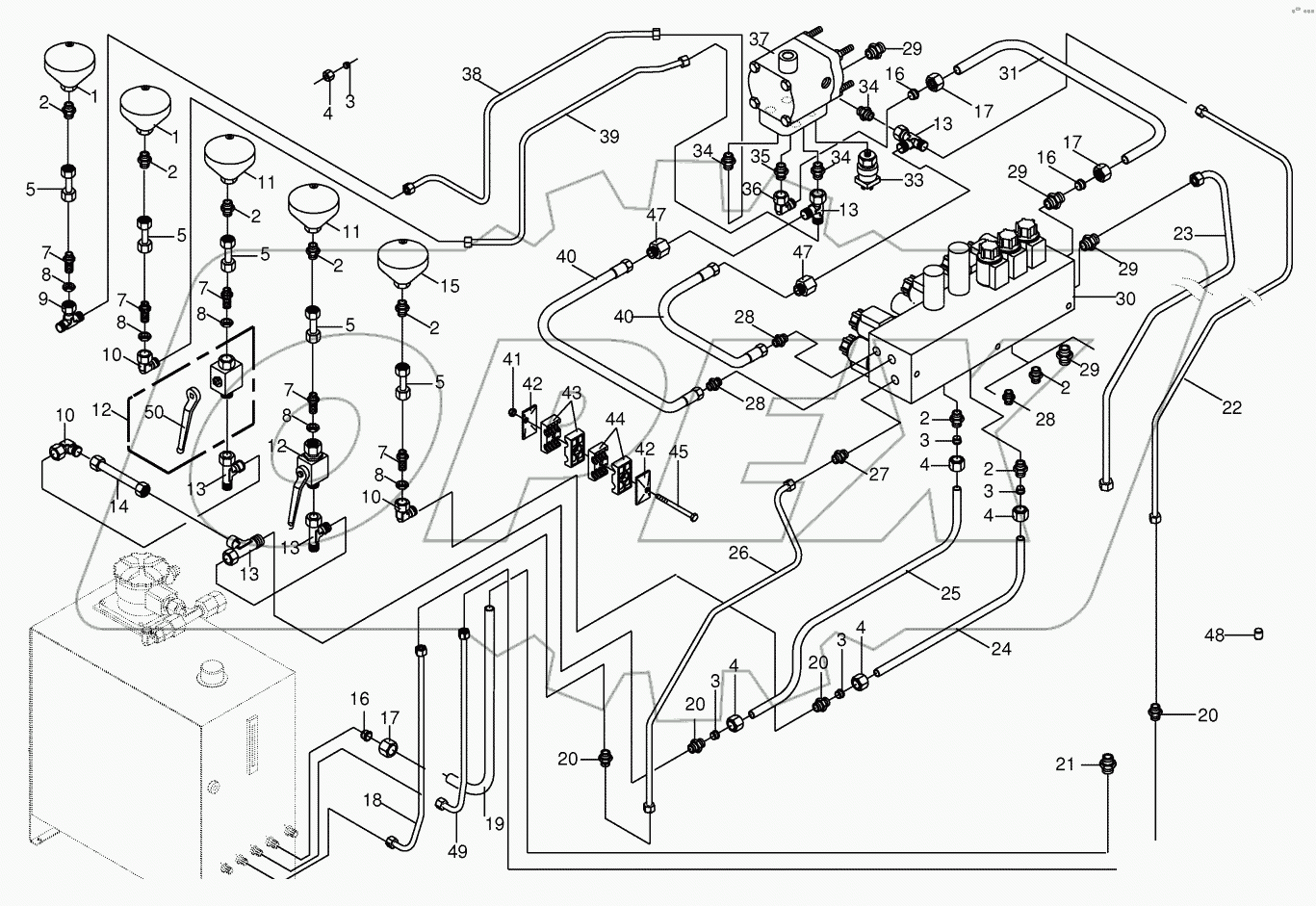 Working hydraulics - Mounting parts