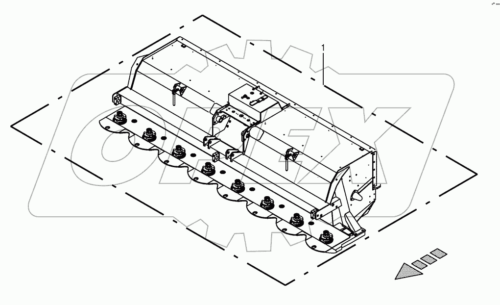 Per mower unit lateral (CV)