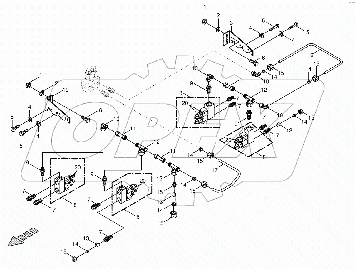 Hydraulics cutting height optional 725501 - 733400
