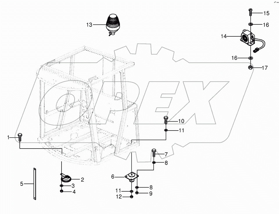 Cab suspension / Deacon light / Horn