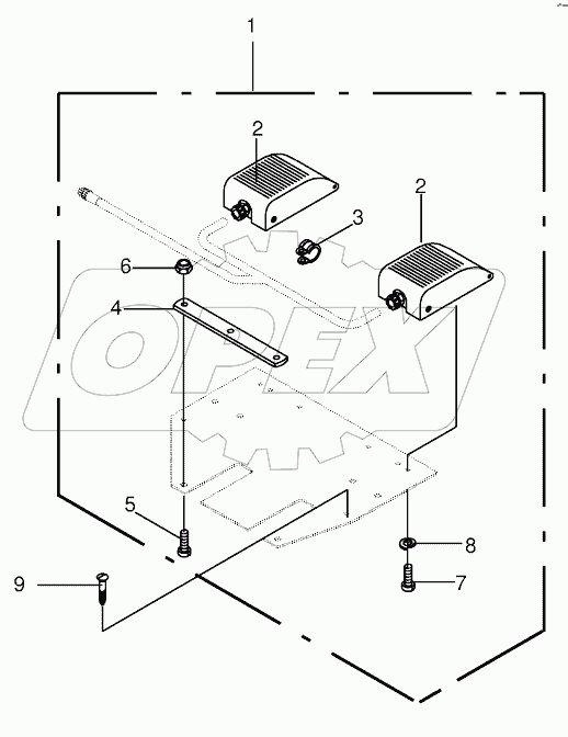 Pedal - levelling mechanism