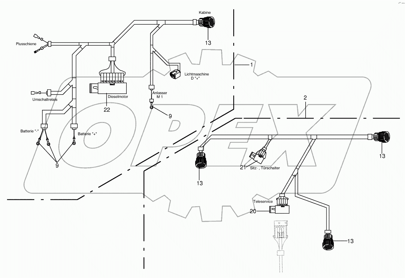 Wiring harness 4x5 / Wiring harnes 4x1