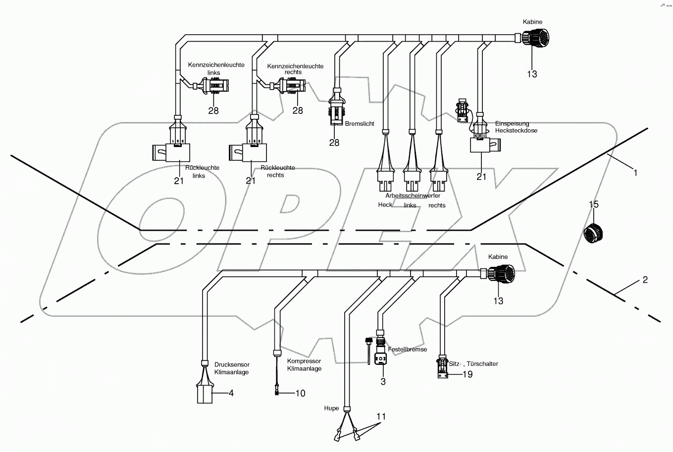Wiring harness 4x3 / Wiring harnes 4x2